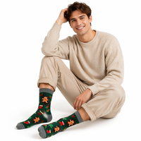 Chaussettes de Noël très vendues, anti-transpiration, anti-frottement, à aiguille unique, toutes saisons, taille unique, en coton