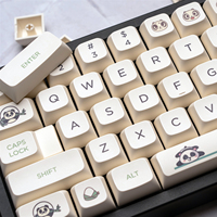 HZGAMER Panda Keycaps, 133 touches profil XDA touches mignonnes pour clavier de jeu mécanique, Keycaps en PBT