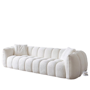 Ensemble de canapés haute densité en tissu compressé type citrouille, mousse pleine, emballé sous vide pour l'exportation - Product Image 1