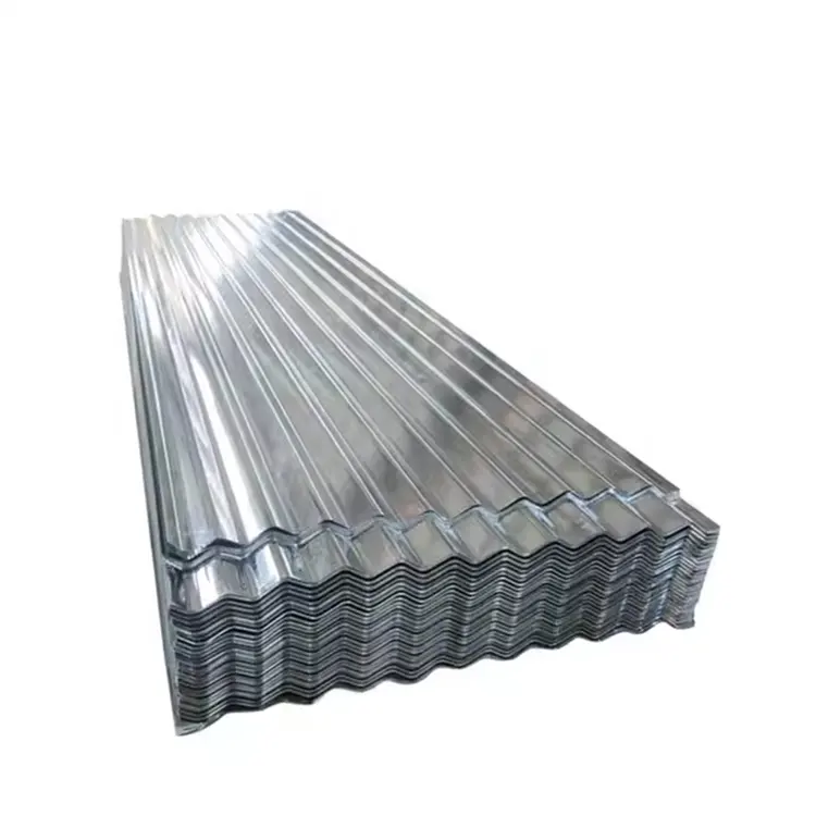 Çinko çatı levhaları galvanizli 4ft x 35 35 demir levhalar 0.4mm 24 ölçer oluklu çelik fayans sallamak çatı çatı metali paneller