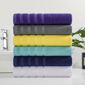 Ensemble de serviettes de bain 100% coton, <span class=keywords><strong>6</strong></span> couleurs au choix, serviettes douces et absorbantes à rayures satinées pour la maison, l'hôtel, la salle de bain, vente en gros - Product Image 3
