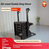 Chaise de Pilates en acier inoxydable durable, modèle AOC-PLBB03, pour équipement d'entraînement commercial en studio de yoga, fitness du tronc