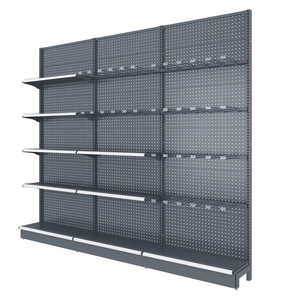 Hot bán <span class=keywords><strong>Single</strong></span> Side kim loại <span class=keywords><strong>Pegboard</strong></span> Gondola Kệ nặng/nhiệm vụ ánh sáng thiết kế dược bán lẻ siêu thị lưu trữ Acrylic - Product Image 5