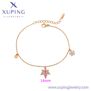 XUPING Fabricantes de joyería Venta al por mayor Señoras Moda Chapado en oro Cobre Joyería Brazaletes Pulseras para mujeres - Product Image 2