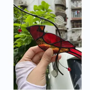 Sinlong lekeli cam asılı suncatcher