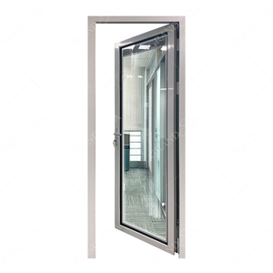 <span class=keywords><strong>Porte</strong></span> à bascule en <span class=keywords><strong>aluminium</strong></span> de style nordique, intérieur en verre, couleur chêne blanc, offre spéciale, maroc - Product Image 4