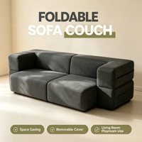 Fauteuil de canapé pliable souple et sectionnel scellé sous vide siège large monoplace loisirs salon fauteuils canapés en tissu compressé
