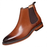 Bottines Chelsea pour homme à bout carré, style cowboy, antidérapantes, semelle en caoutchouc souple, décontractées, rétro, élégantes