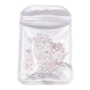 50PCS Cute Aurora Nail Charms Accesorios Bow Butterfly Bear Ribbon Heart 3D Acrílico Nails Art Decoración Suministros de diamantes de imitación - Product Image 6
