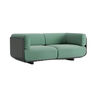 Ensemble de canapés Chesterfield modernes et élégants pour bureau, avec sièges confortables en tissu, base métallique pour salon, lit inclus