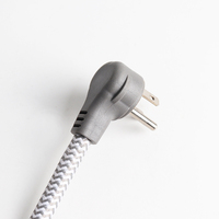 Câble d'alimentation DIY en cuivre pur à 100 %, cordon tressé avec interrupteur, douille E27 en bakélite et anneau de suspension pour abat-jour, pour appareils électroménagers