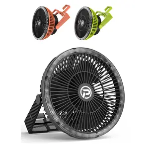 Ventilador portátil recargable con Clip USB, 10000mAh, soporte de suelo, Led, proveedores de ventiladores de Camping