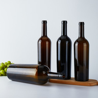 Bouteilles de vin en verre foncé de qualité supérieure, taille et logo personnalisés, 750 ml, bouteilles de vin de Bordeaux et de Bourgogne, bouteille de vin personnalisée