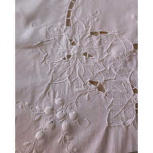 Catiacingolani Embroidered Linen Rectangle <b>Tablecloth</b> with Cutwork for Home & Hotel Dining Rooms Small/<b>Large</b> Napkins Included - Product Image 3