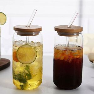 Offre Spéciale – Tasse à café en verre 16 oz avec couvercle en bois et bouchon de paille, résistante à la chaleur et lavable au lave-vaisselle, cadeau unisexe - Product Image 6