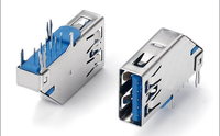 Conector USB 2.0 Tipo A de 4 Pines SMT Horizontal, Producto de Alta Calidad, Categoría: Conector USB
