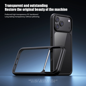 Cover per iPhone 18 Pro Max con Retro Trasparente in PC e Cornice Opaca, Anti-Ingiallimento, Antiurto, Leggera - Product Image 2