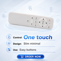 Mini télécommande infrarouge sans fil blanche à 13 boutons, prix de gros, pour Smart TV/PC/Boîtier Android TV/Boîtier décodeur, etc.