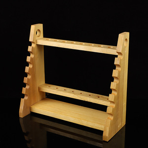 Support en bois pour pipettes trapézoïdales Hongcheng Experiment, support gradué pour compte-gouttes, support pour tubes à essai - Product Image 3