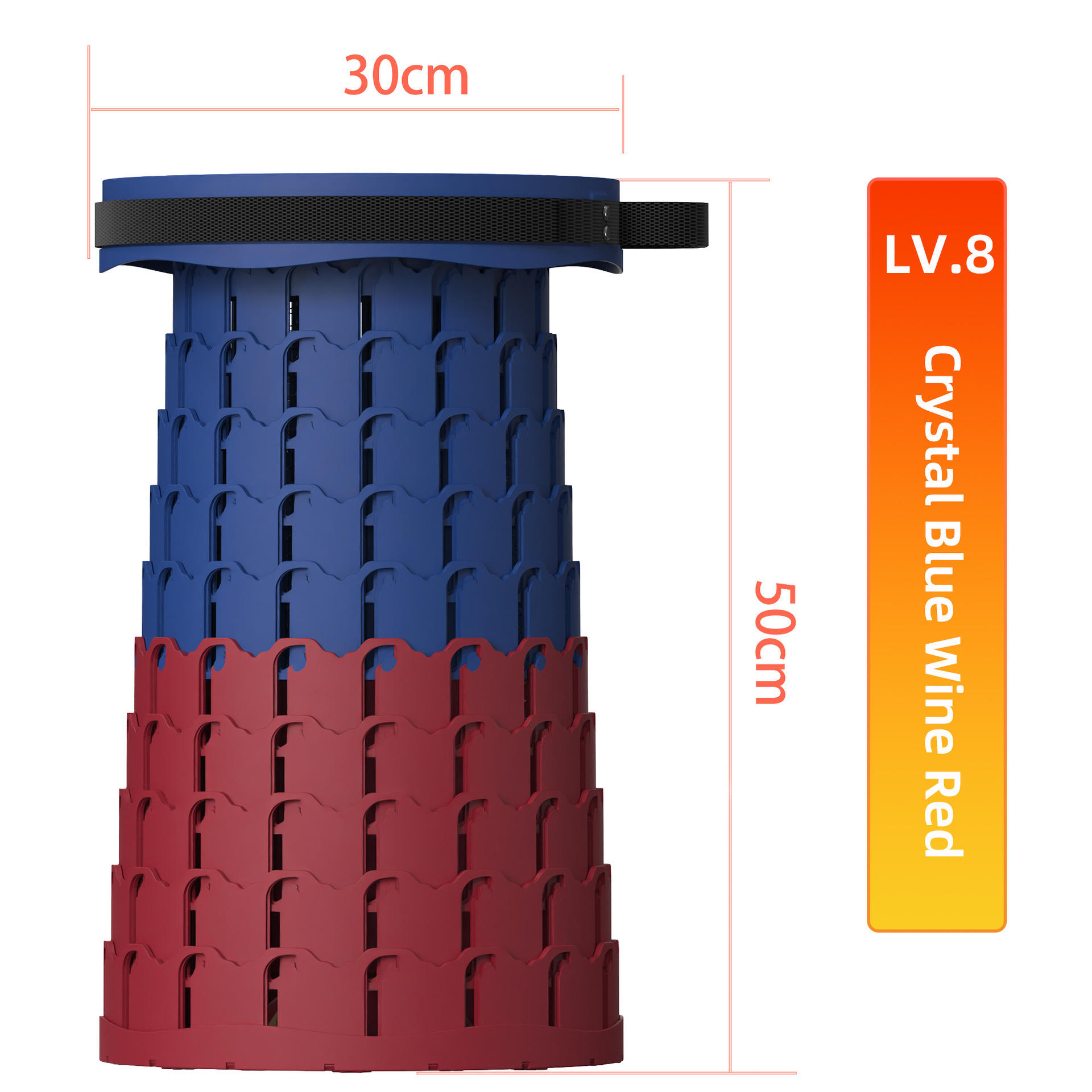 crystal blue wine red