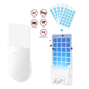 <span class=keywords><strong>Lampe</strong></span> anti-moustiques à panneau adhésif, piège adhésif non toxique pour intérieur, piège à insectes volants multifonctionnel avec petite veilleuse - Product Image 1