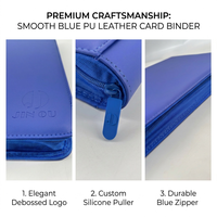 Porte-cartes en cuir PU lisse à 16 pochettes, capacité de 1024 cartes, album de cartes à collectionner imperméable à chargement latéral pour cartes de sport et TCG