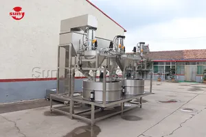 Machine de revêtement automatique pour la fabrication d'arachides enduites par pulvérisation thermique machine de revêtement d'arachides sucre chocolat noix
