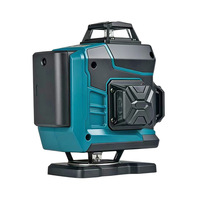 Niveau laser 5 points rouges 635 nm, auto-nivelant électronique, qualité industrielle, batterie Li-Ion