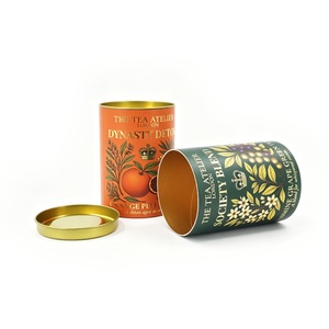 Fruit Candy Paper Can Food Grade Paper Tube Packaging Iron Lid Luxury Packaging <b>Round</b> Shipping Boxes Paper Cylinder <b>Box</b> - Product Image 3