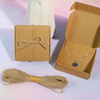 Boîtes cadeaux en papier pour bijoux en gros avec nœud en ruban, boîte en carton multicolore pour l'emballage de bagues, boucles d'oreilles, colliers et bracelets