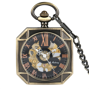 <span class=keywords><strong>Montre</strong></span> de poche vintage steampunk <span class=keywords><strong>à</strong></span> remontage manuel de forme octogonale, <span class=keywords><strong>montre</strong></span> mécanique <span class=keywords><strong>à</strong></span> remontoir avec chaîne, cadeau unique pour <span class=keywords><strong>homme</strong></span> - Product Image 2