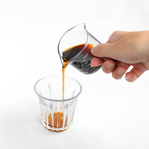 Accessoires à café : Tasse à mesurer en verre <span class=keywords><strong>Pyrex</strong></span> pour expresso et <span class=keywords><strong>lait</strong></span>, 50 ml et 75 ml, avec poignée en bois, graduée - Product Image 4