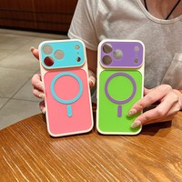 Coque de téléphone magnétique colorée tendance avec boîte d'emballage pour iPhone 18 Pro Max, coque de téléphone style Ins pour iPhone 17 16 15 14 13