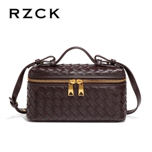 RZCK Full Custom Handmade Weaving High Quality Vanity PU Leather Crossbody Shoulder Bag for Women in Fashion Woven Small
