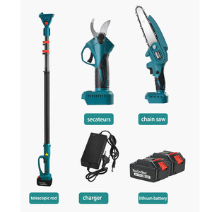 Retractable Handle Cordless Tree Pruners Pruning Scissor High Branches Cutting Shears Portable Long Reach Chain Saw Set - Product Image 5