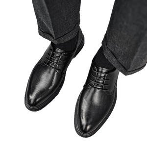 Men's <b>Elevator</b> Leather Dress Shoes | Business Casual British Style Derby Shoes Pointed Toe Wedding Shoes for Men Dropshipping - Product Image 5