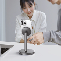 Feixiang X96 Support de téléphone magnétique pivotant à 360 ° en aluminium de luxe à double rotation pour iPhone Utilisation flexible sur le bureau