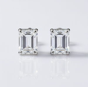 S925 Sterling <b>Silver</b> Moissanite <b>Stud</b> <b>Earrings</b> OCT Cut 4 Prong Claw <b>Set</b> Classic Jewelry for Wedding Gift - Product Image 2