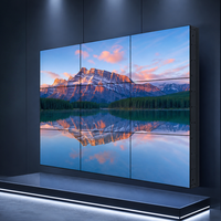 Écran d'affichage publicitaire LCD grand format 4K HD à cadre fin pour intérieur, configuration 2x3 3x3