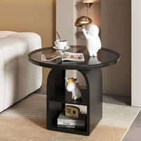 Meubles de salon modernes de luxe haut de gamme Table basse en verre mobile avec motif ovale pour la maison avec ensemble de canapé