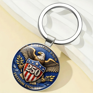 2026 USA 250 Years of Freedom Commemorative <strong>Keychain</strong> 1776-1926 Liberty Bell American Patriotic Independence Metal Key Ring - Product Image 3
