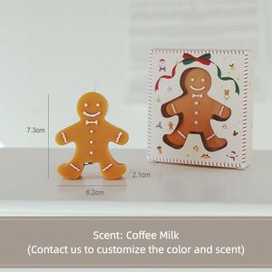 Natural Soy Wax Christmas Scented <b>Candle</b> Cute Gingerbread Man <b>Candle</b> Factory Custom Holiday Home Decoration <b>Gift</b> - Product Image 6