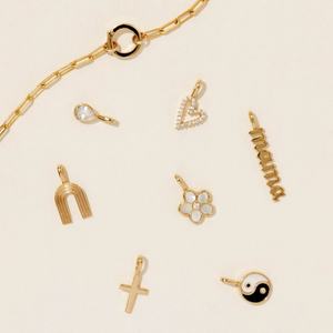 Breloques DIY anti-ternissement et étanches, plaquées or 18 carats PVD, en acier inoxydable, vente en gros, pendentifs personnalisés pour la fabrication de bijoux - Product Image 2