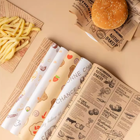 Emballage en papier pour sandwichs et hamburgers, personnalisé avec logo, écologique, recyclable, résistant à l'huile, de qualité alimentaire, 100% pâte vierge