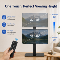 Soporte Giratorio Moderno y Lujoso para TV LCD/Plasma con Ruedas, para Uso en Sala de Estar, Portátil, de 32'' a 75'' Pulgadas