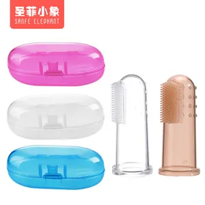 Silicone ngón tay bảo vệ nướu răng 360 độ Surround Bàn chải ngón tay mềm bàn chải đánh răng trẻ em chăm sóc răng