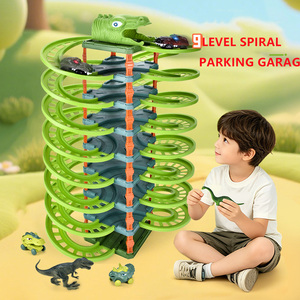 HT P301 Ensemble de jeu de <span class=keywords><strong>garage</strong></span> de stationnement électrique avec piste spirale dinosaure 9 étages, assemblage de voitures, train miniature télécommandé, <span class=keywords><strong>jouet</strong></span> pour enfants - Product Image 2