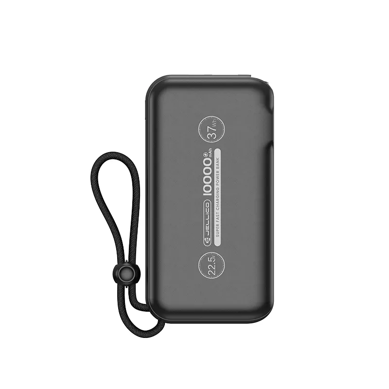 Neueste tragbare 10000 mAh Powerbank ladegerät eingebaute Ladekabel externe Batterie Power Bank mit AC-Wandstecker