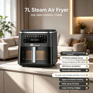 Anbolife Friteuse à vapeur moderne carrée 7L avec générateur de vapeur séparé, réservoir de 1100 ml, contrôle numérique, 8 modes en 1, Garaga Wholesale - Product Image 4
