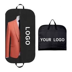 Sacs anti-poussière personnalisés en gros, sacs de luxe pour vêtements, sacs anti-poussière non tissés portables, pliables, imperméables avec logo personnalisé pour costumes - Product Image 1